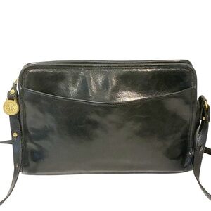 Brahmin‎ Vintage Black Leather Crossbody Shoulder Bag
